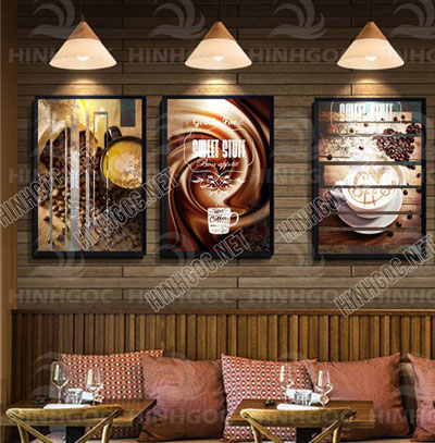 Tranh Cafe Treo Phòng Bếp 3 bức G12